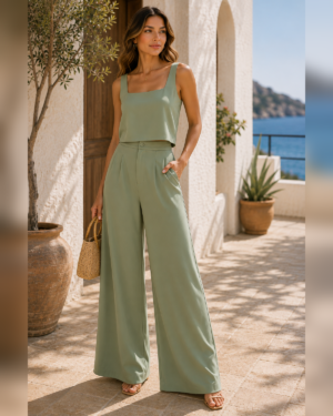 Conjunto Luna — Regata + Calça Wide Leg