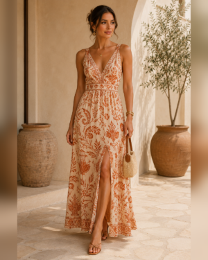 Vestido Sol — Longo Estampado