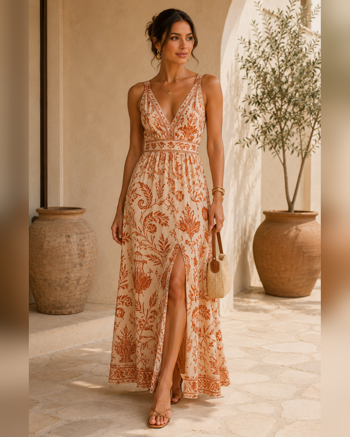 Vestido Sol — Longo Estampado
